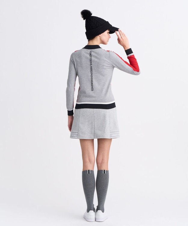 23区GOLF 【WOMEN】カラーブロックセーター レッド系