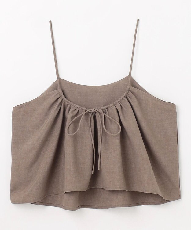 ANY 【2SET/洗濯機可】テックリネンキャミソール×パンツセットアップ モカ