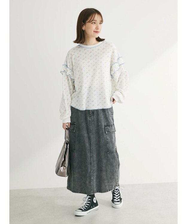 Green Parks ・ＥＬＥＮＣＡＲＥ　ＤＵＥ　カーゴデニムスカート Gray Mixture