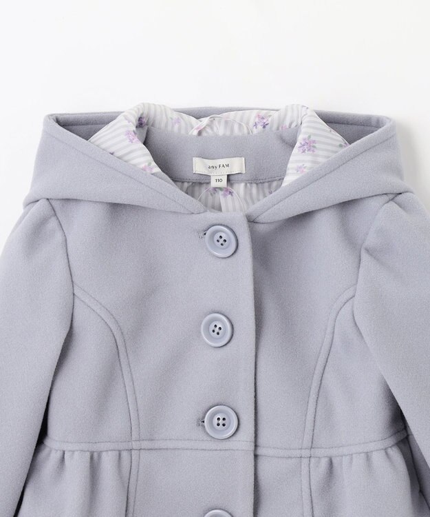 ANY KIDS 【手洗いOK】ウールライクコート サックスブルー