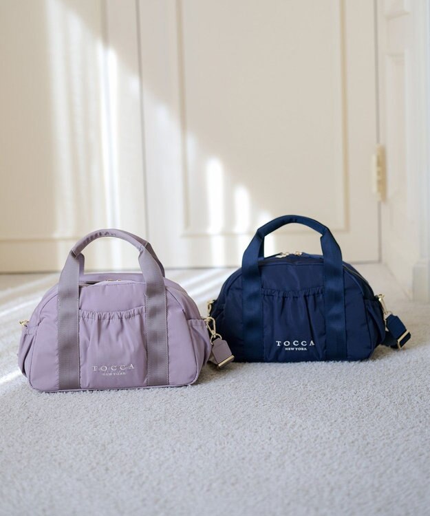 TOCCA 【WEB＆一部店舗限定】【一部カラー撥水】AMIRARE NYLON BOSTON M ボストンバッグ ライラック系