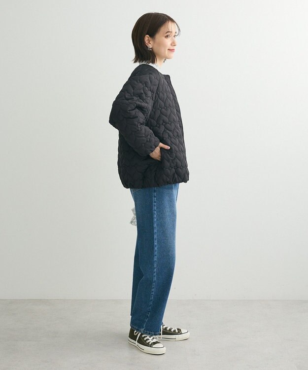 Green Parks ・ｓｗｉｎｇ　ｂｙ　ハートキルトコクーンブルゾン Black