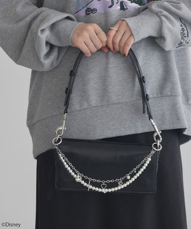 earth music&ecology ナイトメア／レースリボン付きチャーム Silver