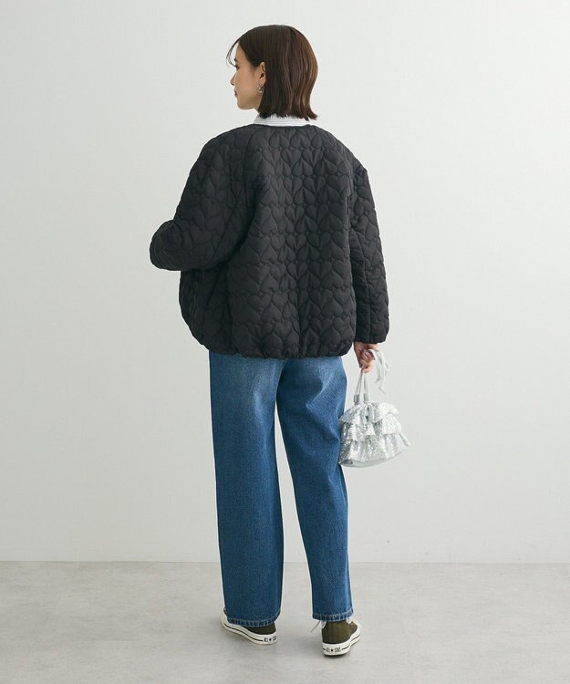 Green Parks ・ｓｗｉｎｇ　ｂｙ　ハートキルトコクーンブルゾン Black