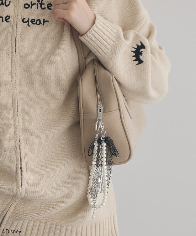 earth music&ecology ナイトメア／レースリボン付きチャーム Silver