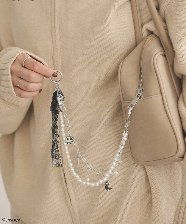 earth music&ecology ナイトメア／レースリボン付きチャーム Silver