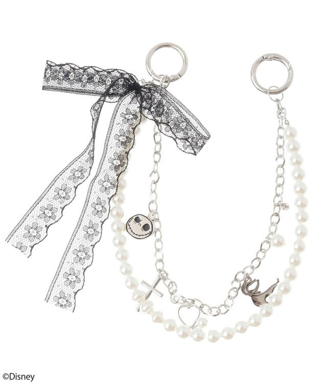 earth music&ecology ナイトメア／レースリボン付きチャーム Silver