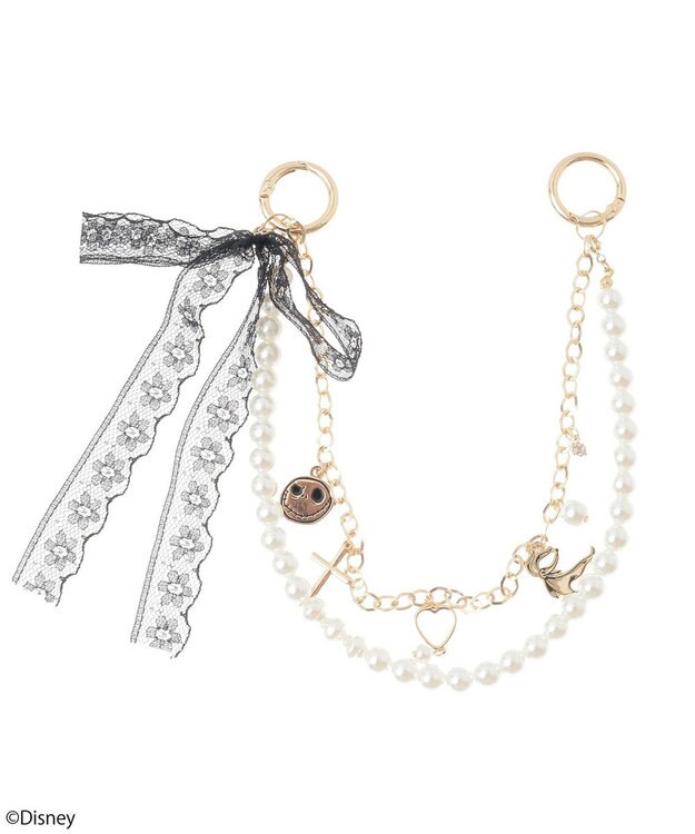 earth music&ecology ナイトメア／レースリボン付きチャーム Gold