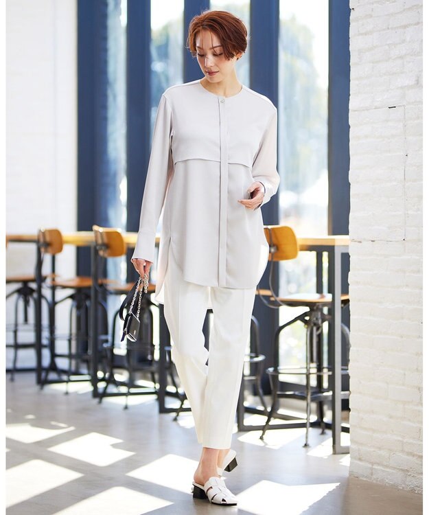 ICB 【洗える】 シェルタリングドライオックス スティックパンツ オフホワイト系