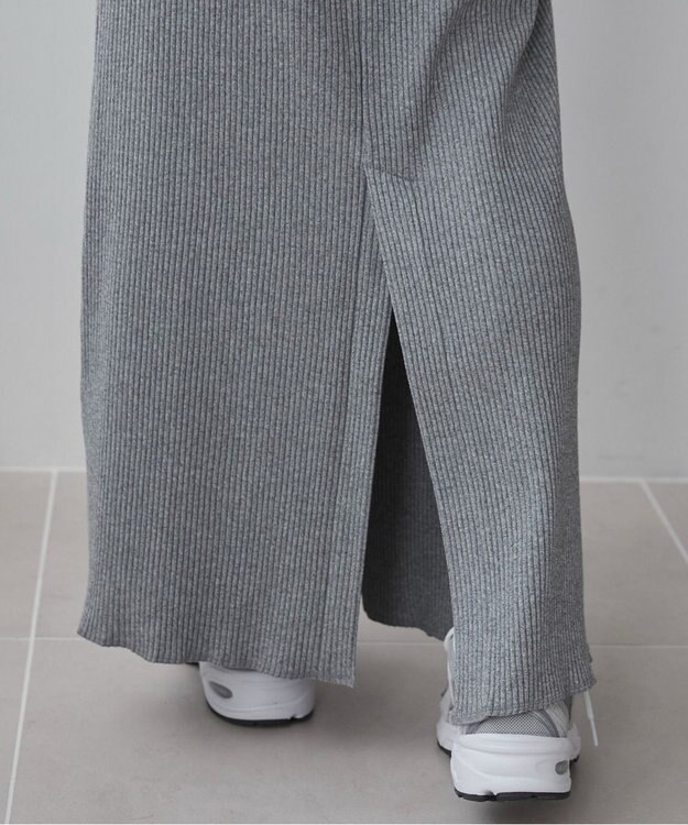 WEGO 【ANGIE VINTAGE】リブマーメイドスカート 杢グレー