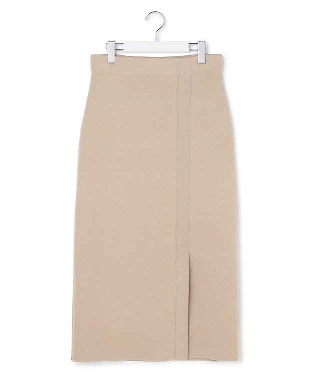 ICB L コットンポリエステルスムース ニットスカート クレイカーキ