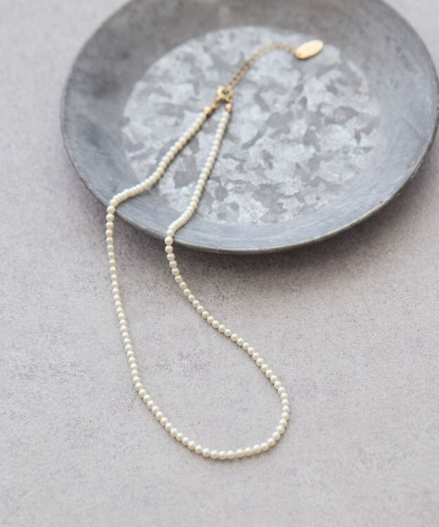 AMERICAN HOLIC ガラスパールネックレス White