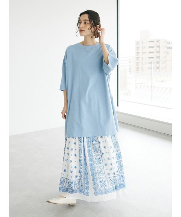 CRAFT STANDARD BOUTIQUE リングドットチュニック Sax