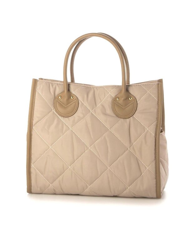 UNBILLION 【テレビ ドラマ着用アイテム】カシュカシュ cachecache / キルティングスクエアトートバッグM ベージュ