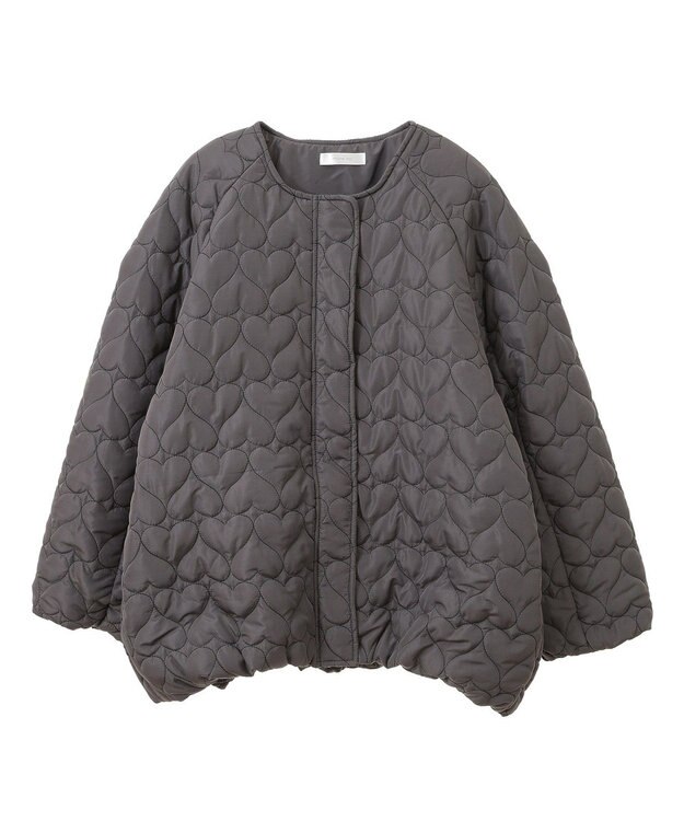 Green Parks ・ｓｗｉｎｇ　ｂｙ　ハートキルトコクーンブルゾン Charcoal Gray