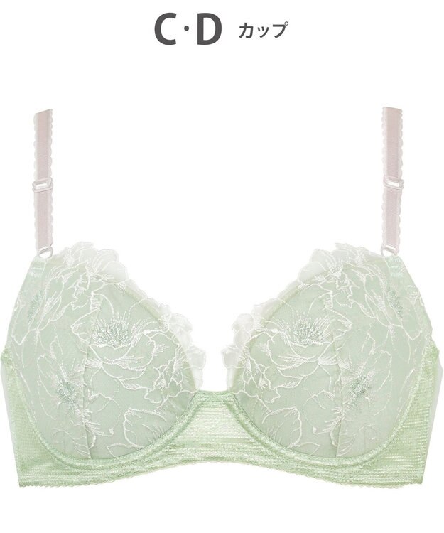 Wing ブラジャー バストとカップのすきまにフィット 自然にボリュームメイク ソフトなつけごこち 【スキマフィットブラ】 Aカップあり 小さいサイズ ブラ KB2364 ウイング／ワコール オリーブ