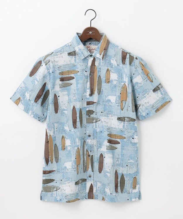 JOSEPH ABBOUD MOUNTAIN 【SPACE】KAHALA アロハシャツ サックスブルー系6