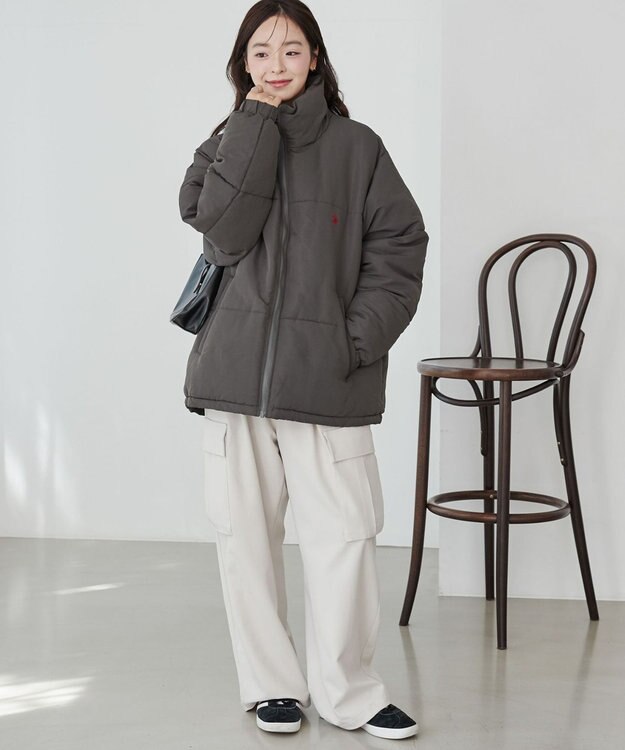 WEGO 【WEB限定/Sサイズ新登場/お気に入り登録者数5万人越えの大人気アイテム】U.S. POLO ASSN.別注パデッドジャケット グレー