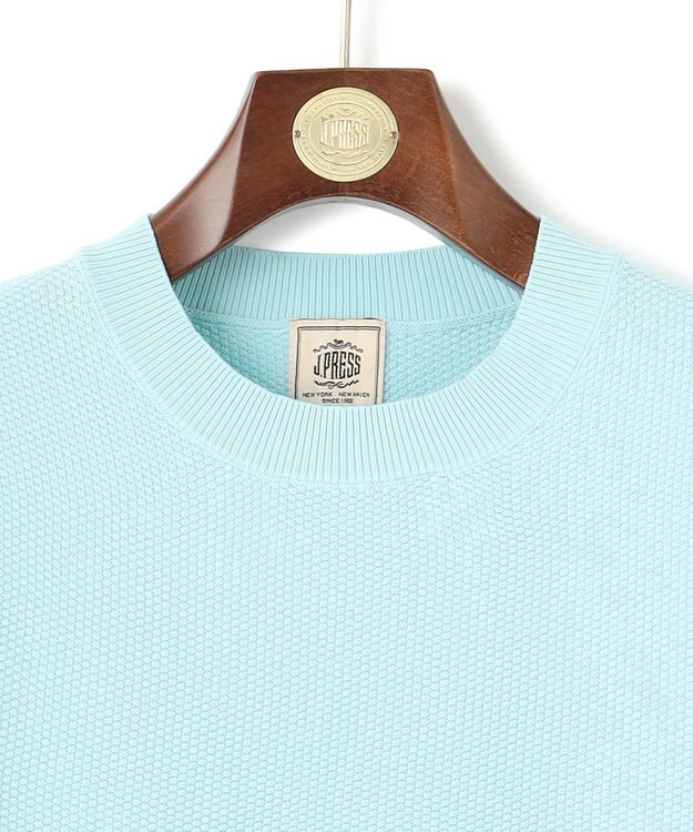 J.PRESS MEN 【WEB・一部店舗限定】クルーネックカノコ ニット サックスブルー系