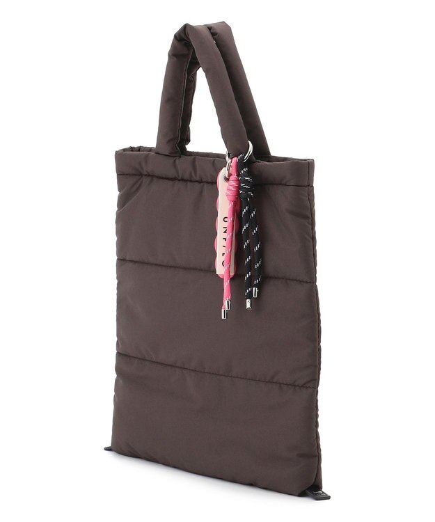 UNFILO パデッド ミニトートバッグ ブラウン