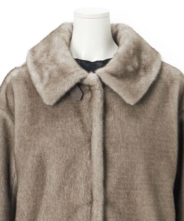 23区 L 【GOLD LABEL】ECOPEL フォギーカラー ファーブルゾン ライトグレー系