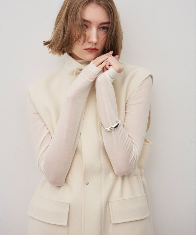 uncrave リヨセルカシミヤベア タートルトップス オフ