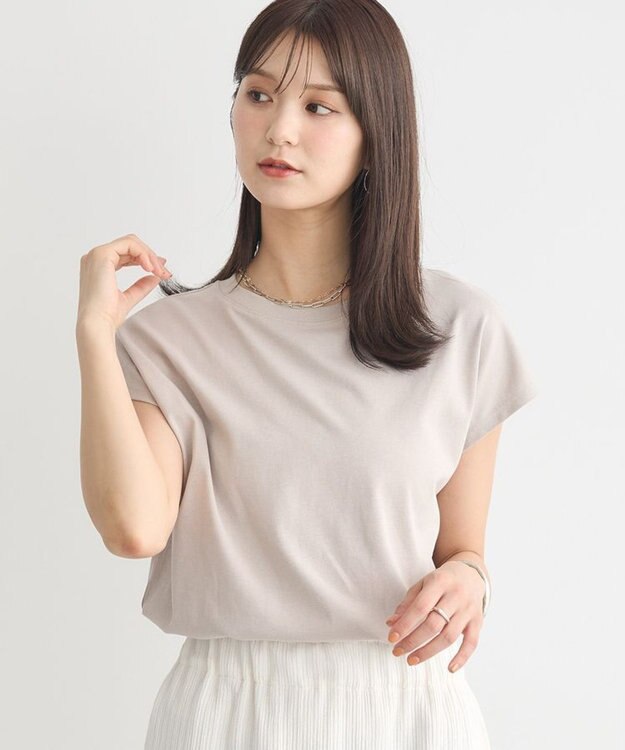 earth music&ecology 【接触冷感/洗濯機可】フレンチＴ Beige