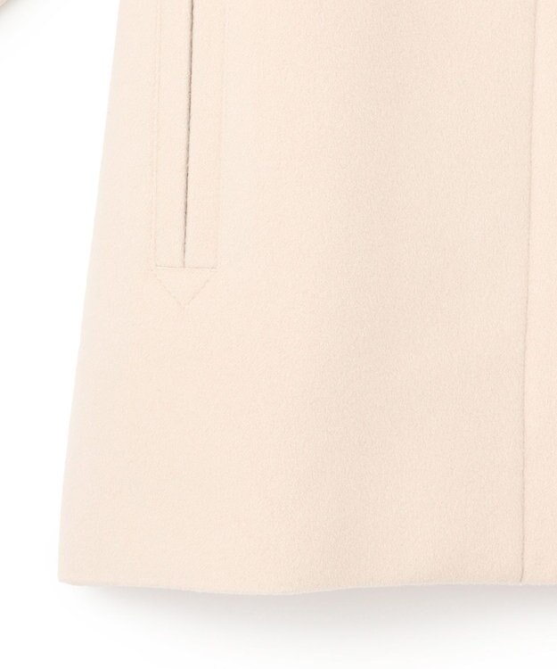 J.PRESS YORK STREET 【WOMEN】2WAY ウールアンゴラ ビーバーショートコート ベージュ系