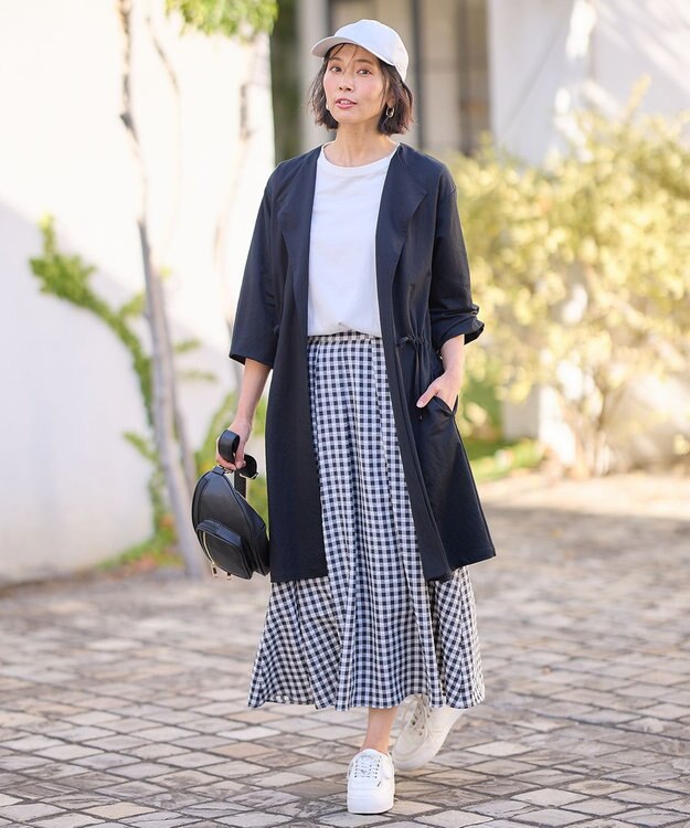 ANY 【洗濯機可/UVケア/接触冷感】ドロストピケカーディガン ブラック