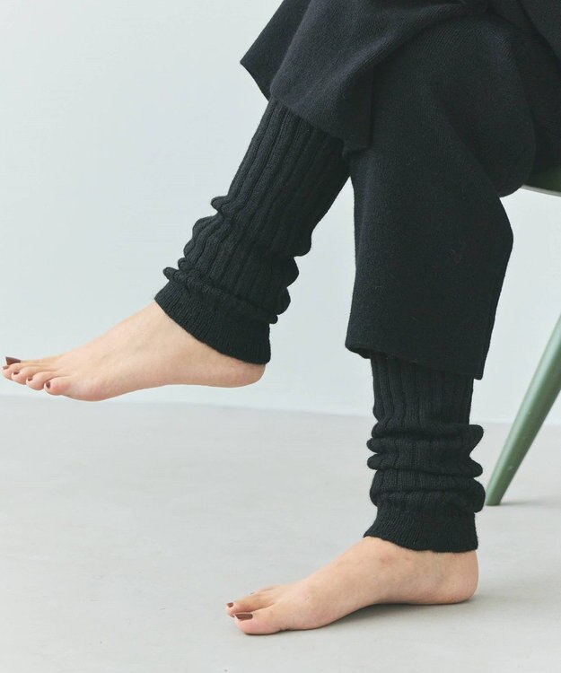TOQUE 〈大草直子さんアドバイザー〉【天然素材】ベビーアルパカ レッグウォーマー ブラック