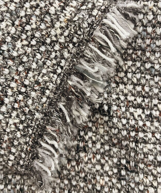 23区 S 【見上愛さん着用/新色追加/VERY掲載】ツイード ニット ジャケット ライトグレーミックス