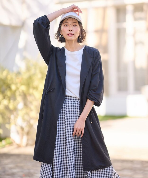 ANY 【洗濯機可/UVケア/接触冷感】ドロストピケカーディガン ブラック