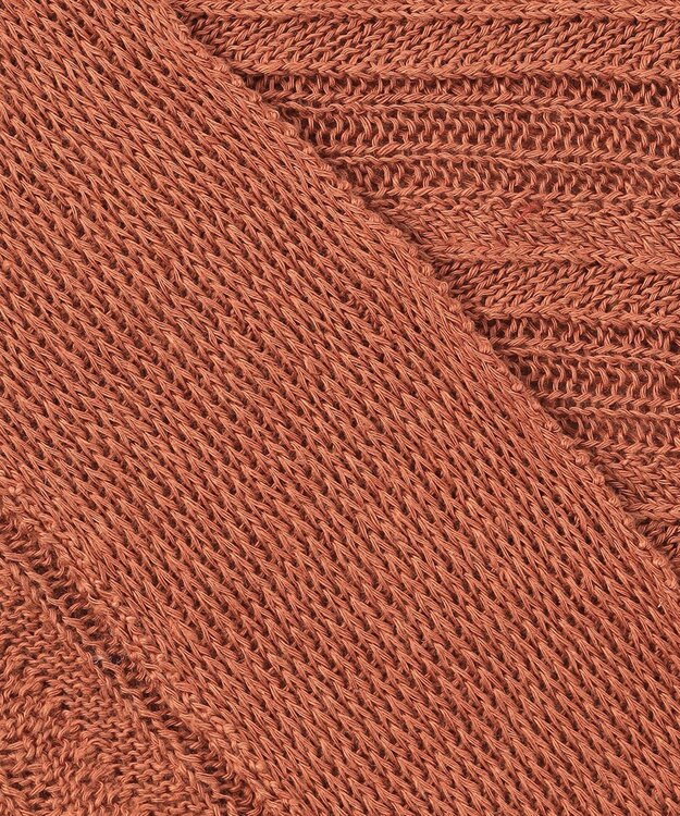 J.PRESS LADIES 【洗える】ヘンプレイヤード ニット オレンジ系