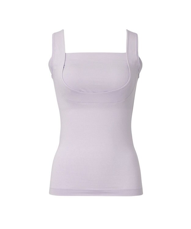 BRADELIS New York 【BRADELIS NewYork peace】綿混楽々dailyブラキャミ23  サラッと快適な補正ブラキャミ シェイパー ラベンダー