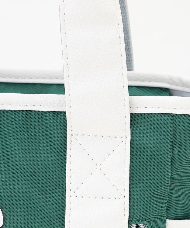 23区GOLF 【UNISEX】『PEANUTS』コラボ　保冷機能付きカートバッグ　JOE COOLのクールなイラスト グリーン系