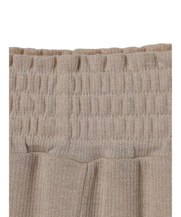 earth music&ecology ラメリブパンツ Gold