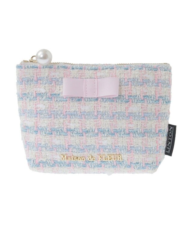 Maison de FLEUR LINTONツイードポーチ Off White