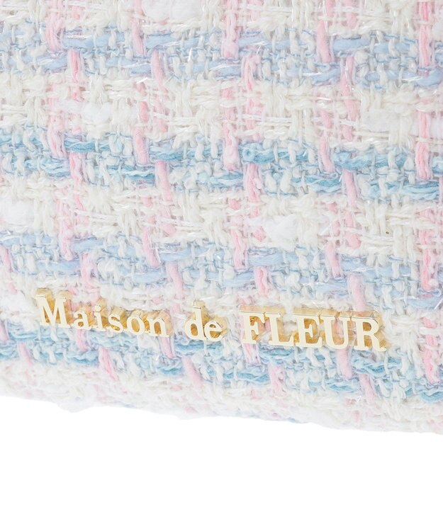 Maison de FLEUR LINTONツイードポーチ Off White