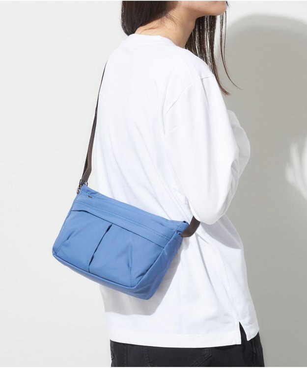 Y'SACCS ナイロンタフタポシェット ダークブルー