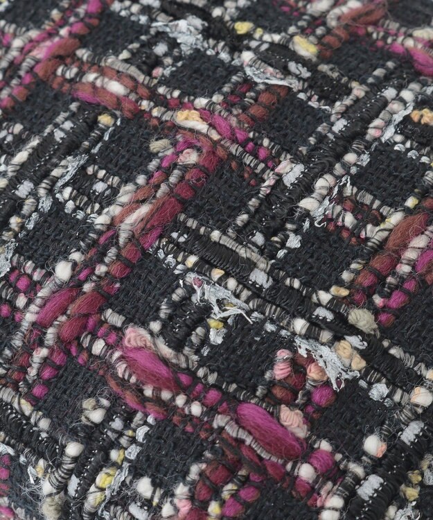 Maison de FLEUR LINTONツイードポーチ Black