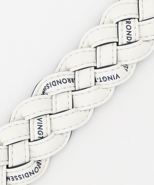 23区GOLF 【MEN】【リバーシブル】メッシュベルト ホワイト系