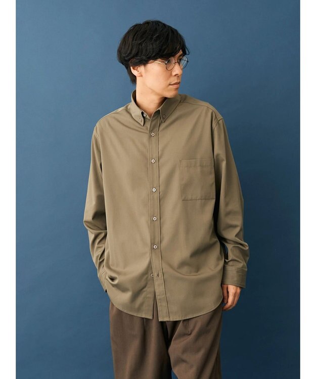 CRAFT STANDARD BOUTIQUE Ｔ／Ｒ　ＢＤシャツ Gray Beige