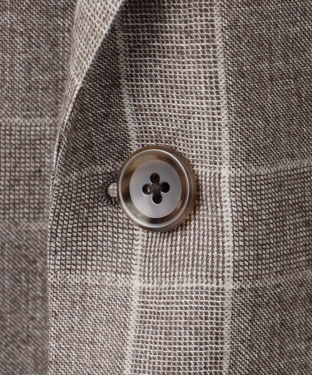 GOTAIRIKU 【CANONICO/カノニコ】サキソニーウールコットンブレンド ジャケット_ブラウンチェック ブラウン×グレンチェック