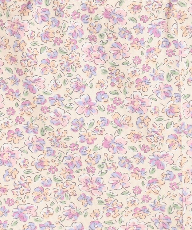 ANY KIDS 1分丈 スパッツ オフホワイト×花柄