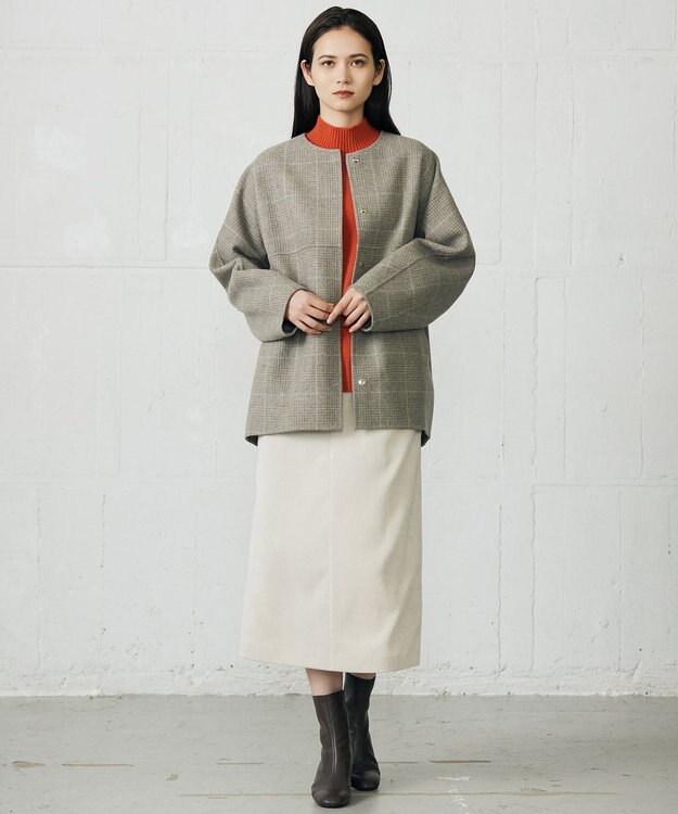 自由区 L 【17号サイズまで展開・SHIHOさん着用】ソフトコーデュロイ スカート オフ