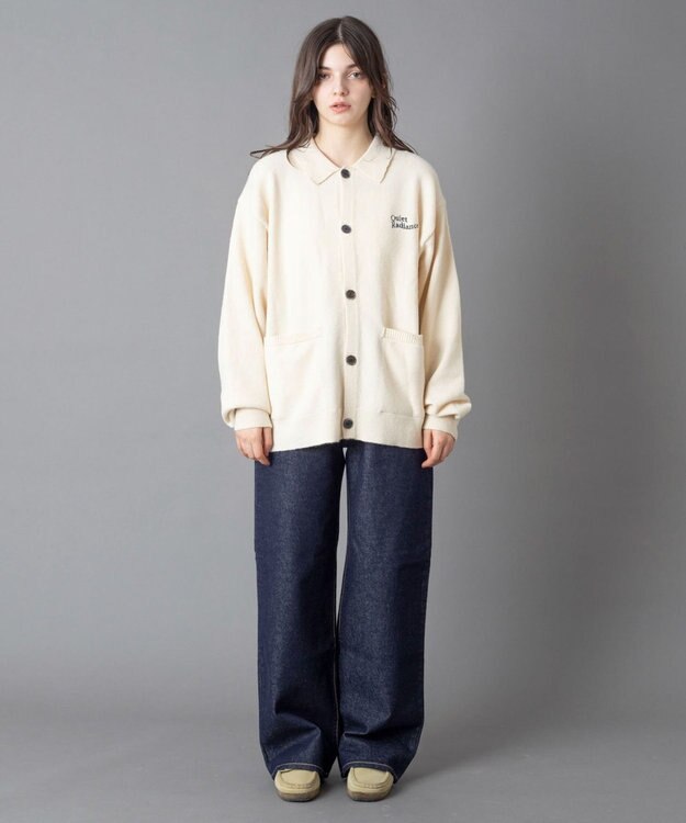 WEGO 【ユニセックス着用ITEM/ウエスト調整可】ストレートデニムパンツ デニムインディゴ