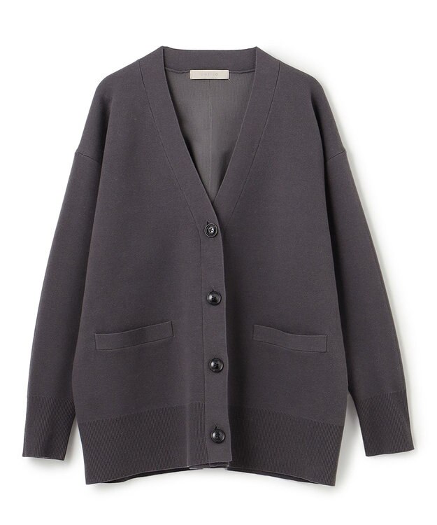 UNFILO スポンジニット カーディガン [NEW]チャコール