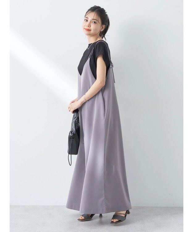 earth music&ecology リボンコンビネゾン Gray