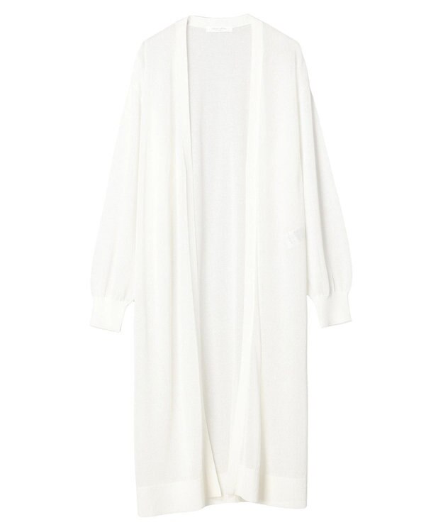 Green Parks 接触冷感ロング丈カーデ White