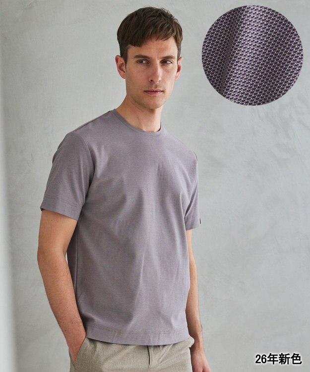 GOTAIRIKU キングサイズ登場【サラサラ/高通気】仕事で着られる 鹿の子 BIZ Tシャツ ライラック/26年新色